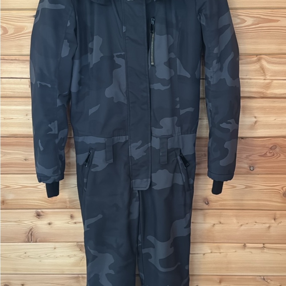 Authier Cortina Black Camouflage Onepiece Snowsuit Made in Italy